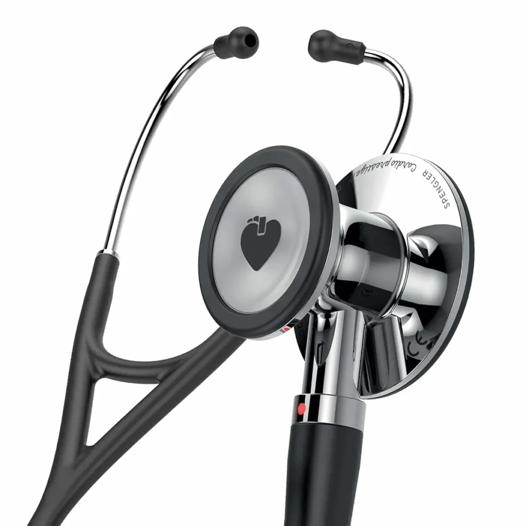 SPENGLER Cardioprestige II, Estetoscopio de Diagnostico Medico, Cabeza Doble en Acero Inoxidable, Calidad Acústica Excepcional, Cómodo, Versátil