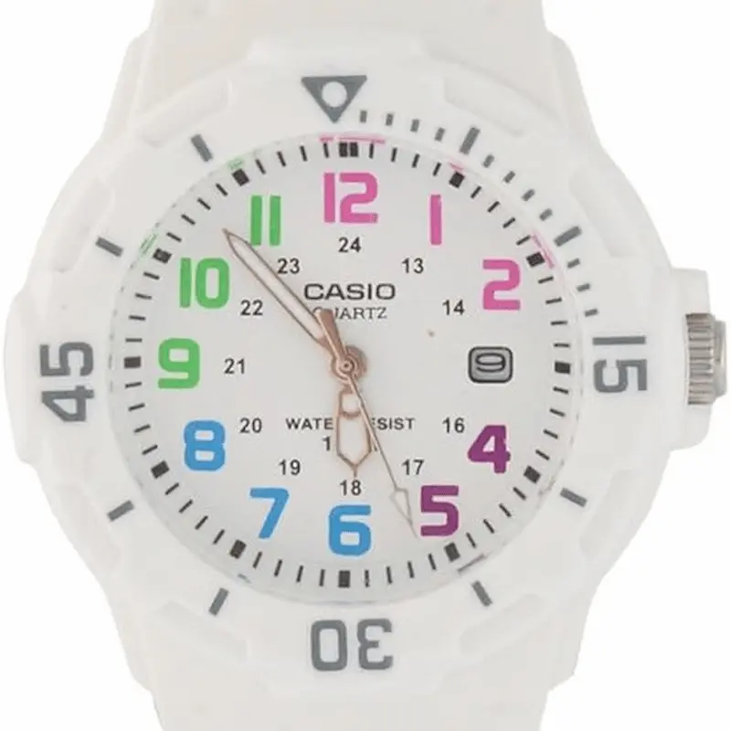 Casio LRW-200H-2BVCF - Correa de resina de acero inoxidable para mujer